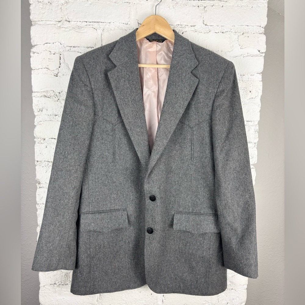 Vintage Pagano West Grey Wool Sports Jacket